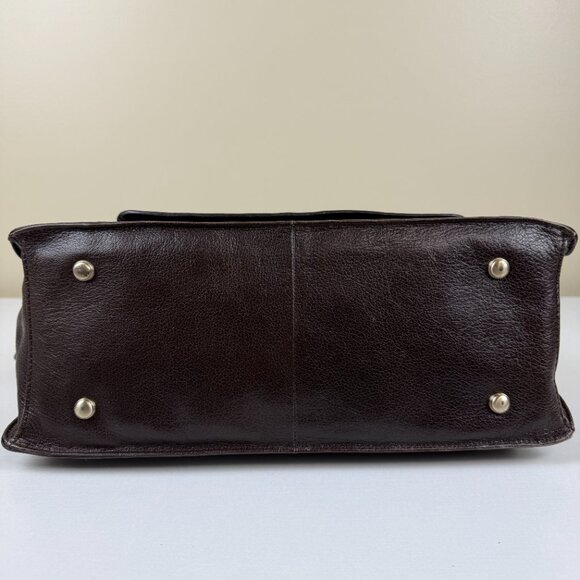 B Makowsky Brown Leather Shoulder Bag - Picture 5 of 16
